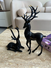 Regal Deer Sculpture set Black