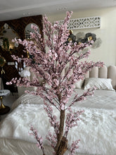 Faux Eucalyptus light pink flower Plant (medium) with Hugo planter White