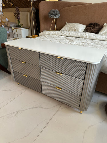 Espen Dressing Table Silver Grey