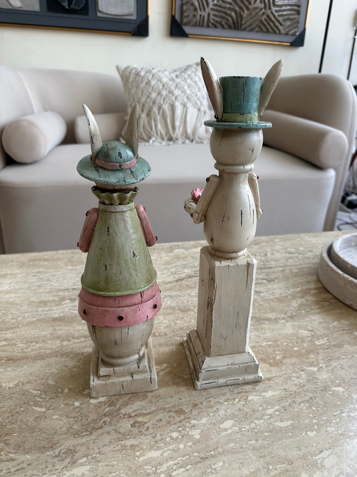 Bunny Candle Stands pair