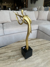 Gold Violin Player Sculpture