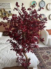 Faux Eucalyptus Red flower Plant