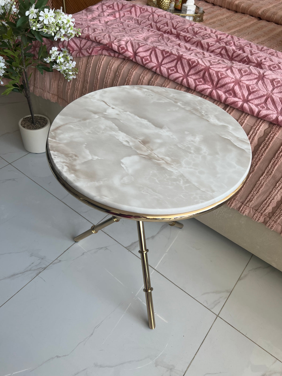 White Marble top Table