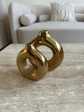 Small Gold Donut Vase Set