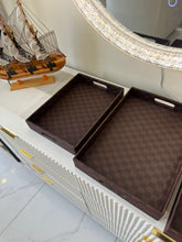 Leather Tray set Checkered