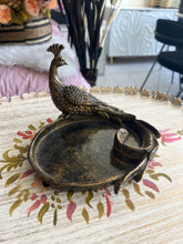Trinket tray Peacock Black Antique
