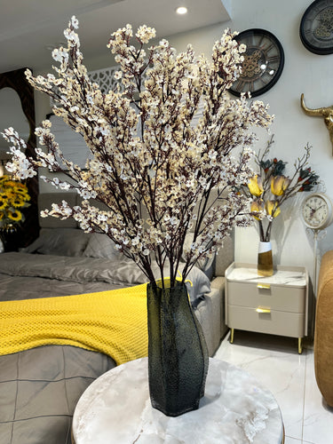 Faux Eucalyptus Spray Off White