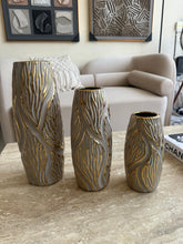 Lustre Vase grey and gold 003