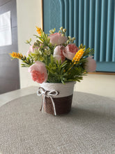 Peach Daisies in Rustic Planter 004