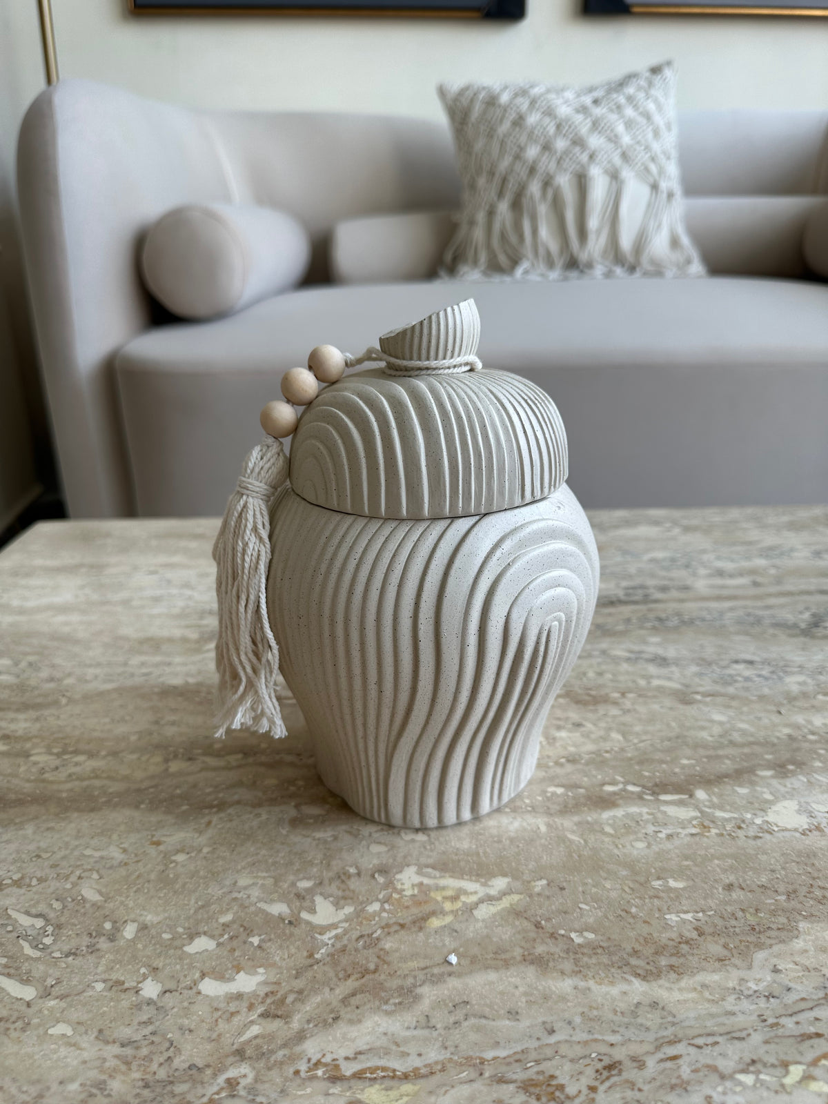 Artisan Candy Jar with tassels