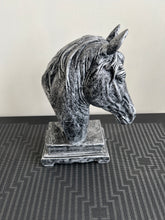 Horse Head Sculpture Antique Black