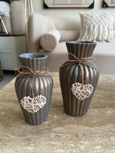 Rustic Heart Vases
