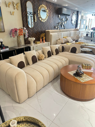 Luxx L Shape Sofa 6 seater Beige