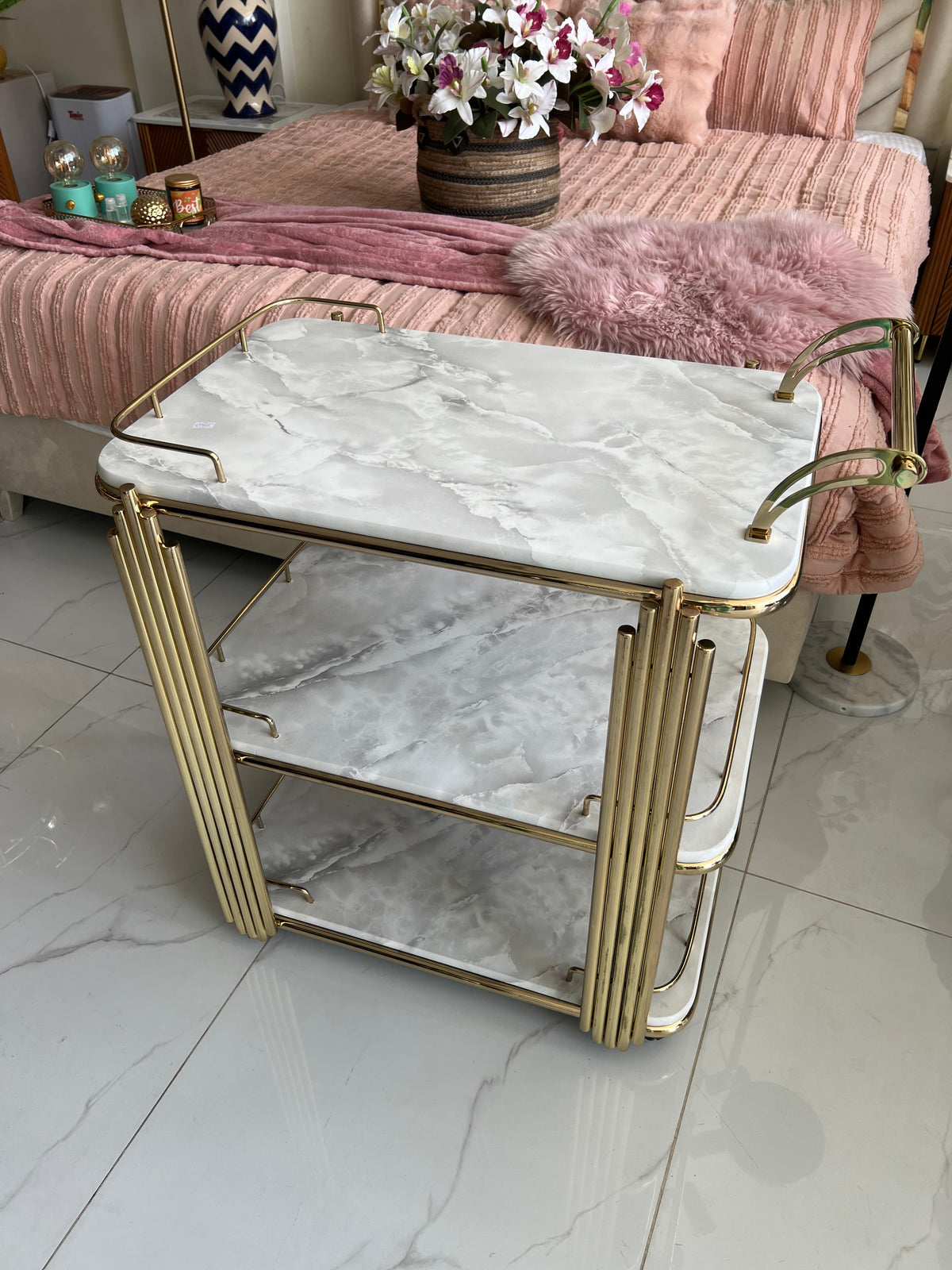 Imported Tea Trolley White