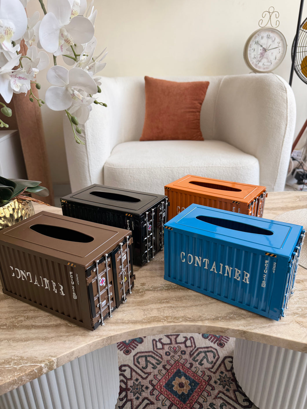 Container tissue box
