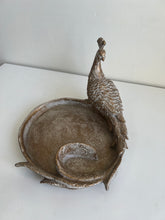 Trinket tray Peacock White Antique
