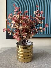 Beige Eucalyptus with Gold Planter