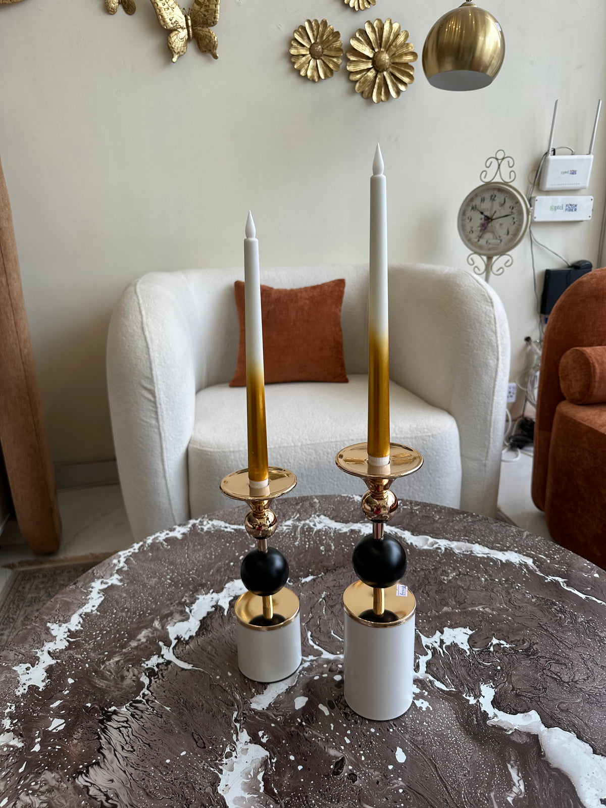 Gold Cell Operated Candles