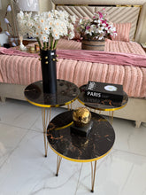 Black Gold nesting table set of 3
