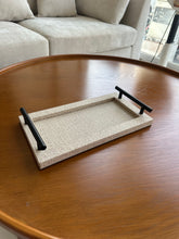 Jute Tray Brown with metal handles 025