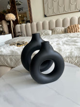 Black Donut Vase set