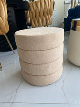 Boucle Premium round Stool Brown 0011
