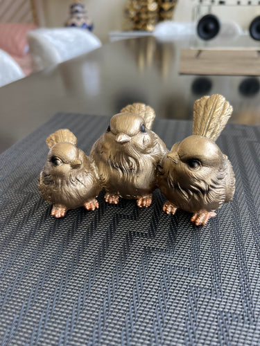 Gold Birds Mama & Babies
