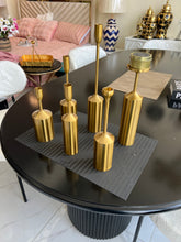 Set of 6 gold candle stand