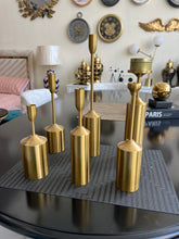 Set of 6 gold candle stand