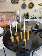 Set of 6 gold candle stand