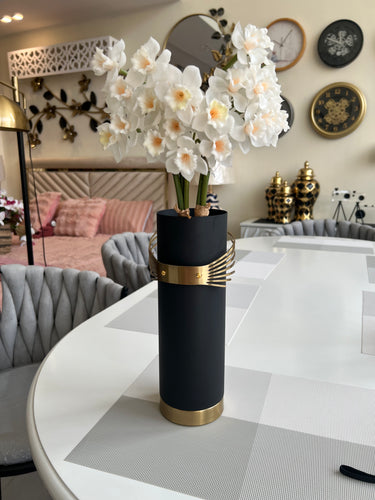 Matt Black Metal Vase 02