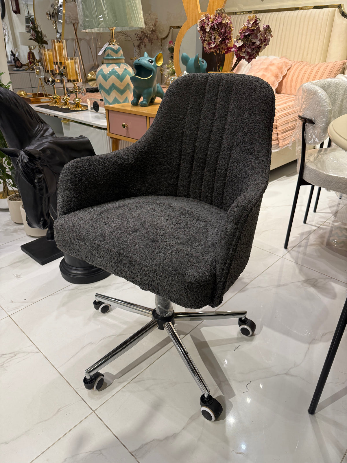 Boucle office chair
