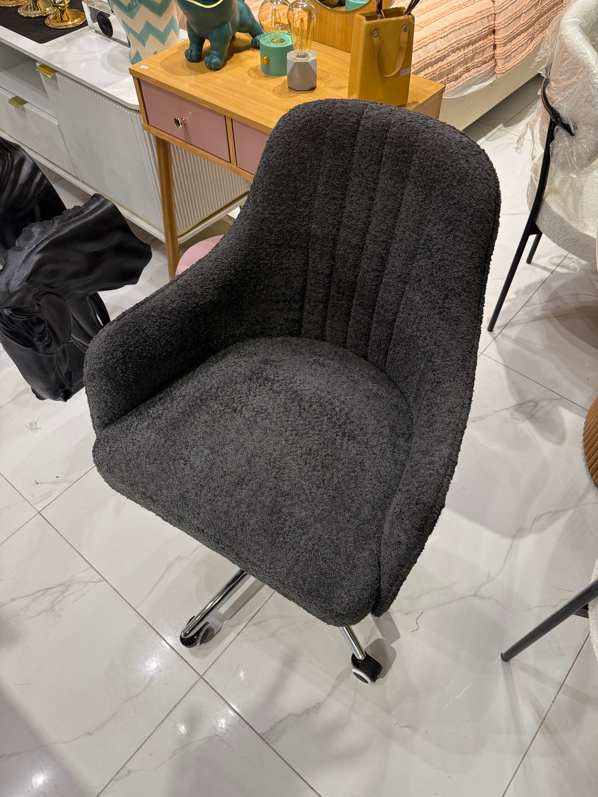Boucle office chair