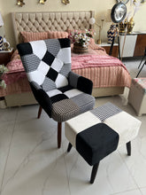 Avacardo Patchwork chair with Large stool