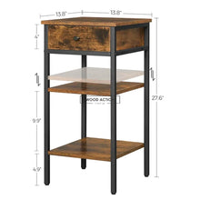 Accent Steel Nightstand Side Table