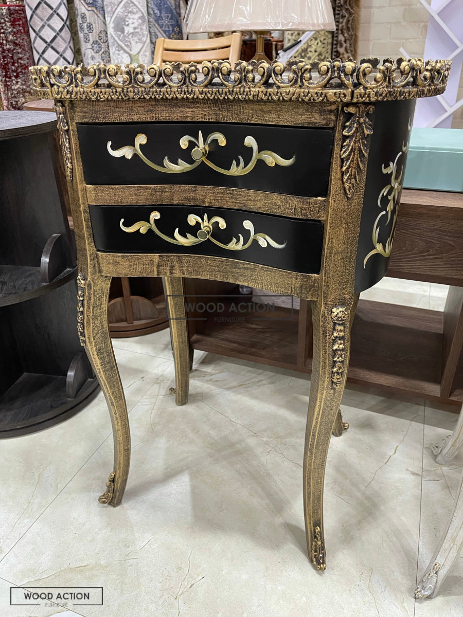 Bell Victorian Table Black Hand Painted Living Room