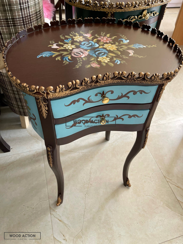 Bell Victorian Table Blue Hand painted – Wood Action