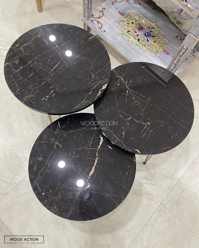 Black Gold Nesting Table Set Of 3