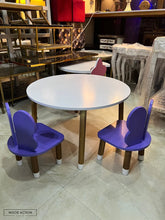 Bunny Rabbit Round Table & 2 Chairs Purple Chair Living Room