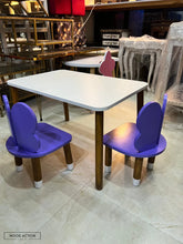 Bunny Rabbit Table & Chairs Purple Chair Living Room