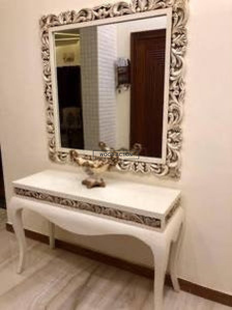 Franklin Mirror Console – Wood Action