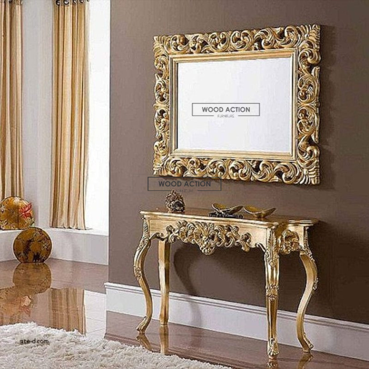 Golden Eye Mirror Console