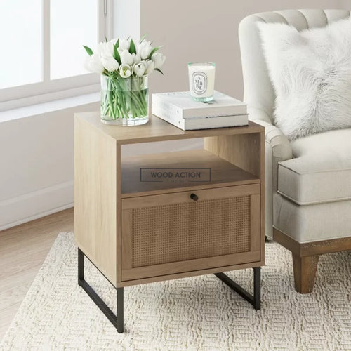 Hugette Brown Bedside Table