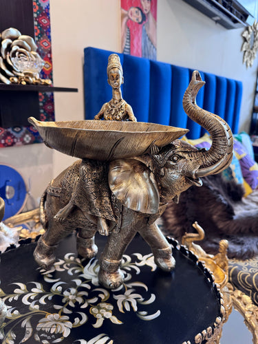 Large Elephant Decor Dull Gold