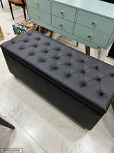 Leather Black Aster Puffy Storage