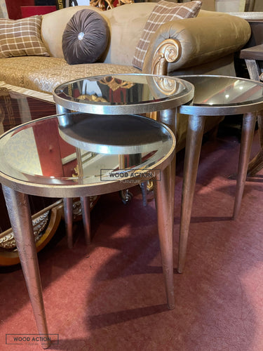 Mirror Nesting Table Set Of 3 Lhr Only