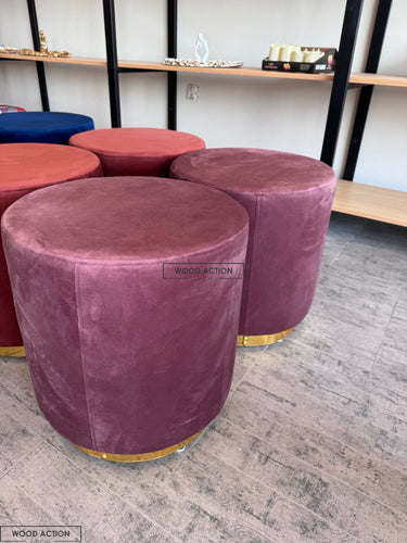 Premium Round Stool Red