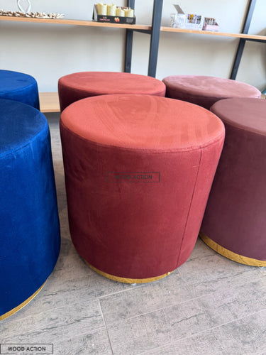 Premium Round Stool Red