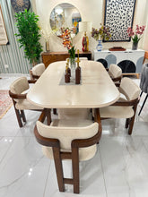 Off White Deco Dinning Table with Ladderback Chairs