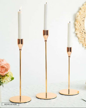 Set Of 3 Gold Candle Stand 001